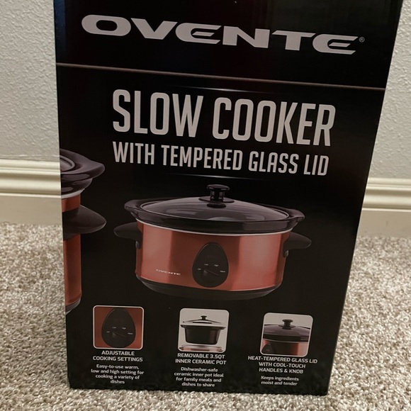 Copper Slow Cooker 3.5QT with Tempered Glass Lid - Picture 5 of 7